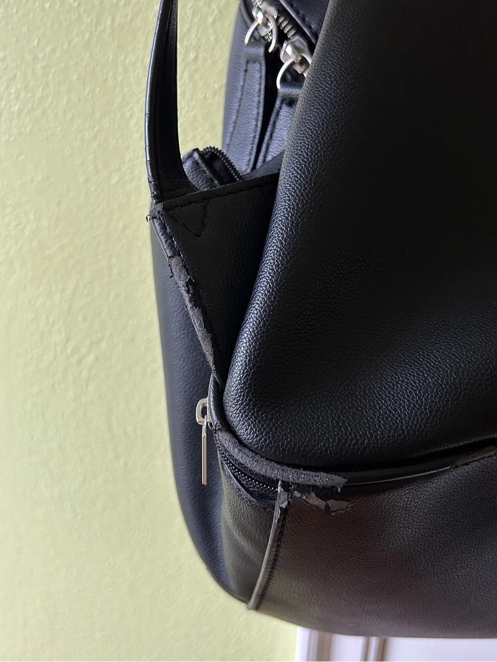 GUESS Black Leather Backpack
